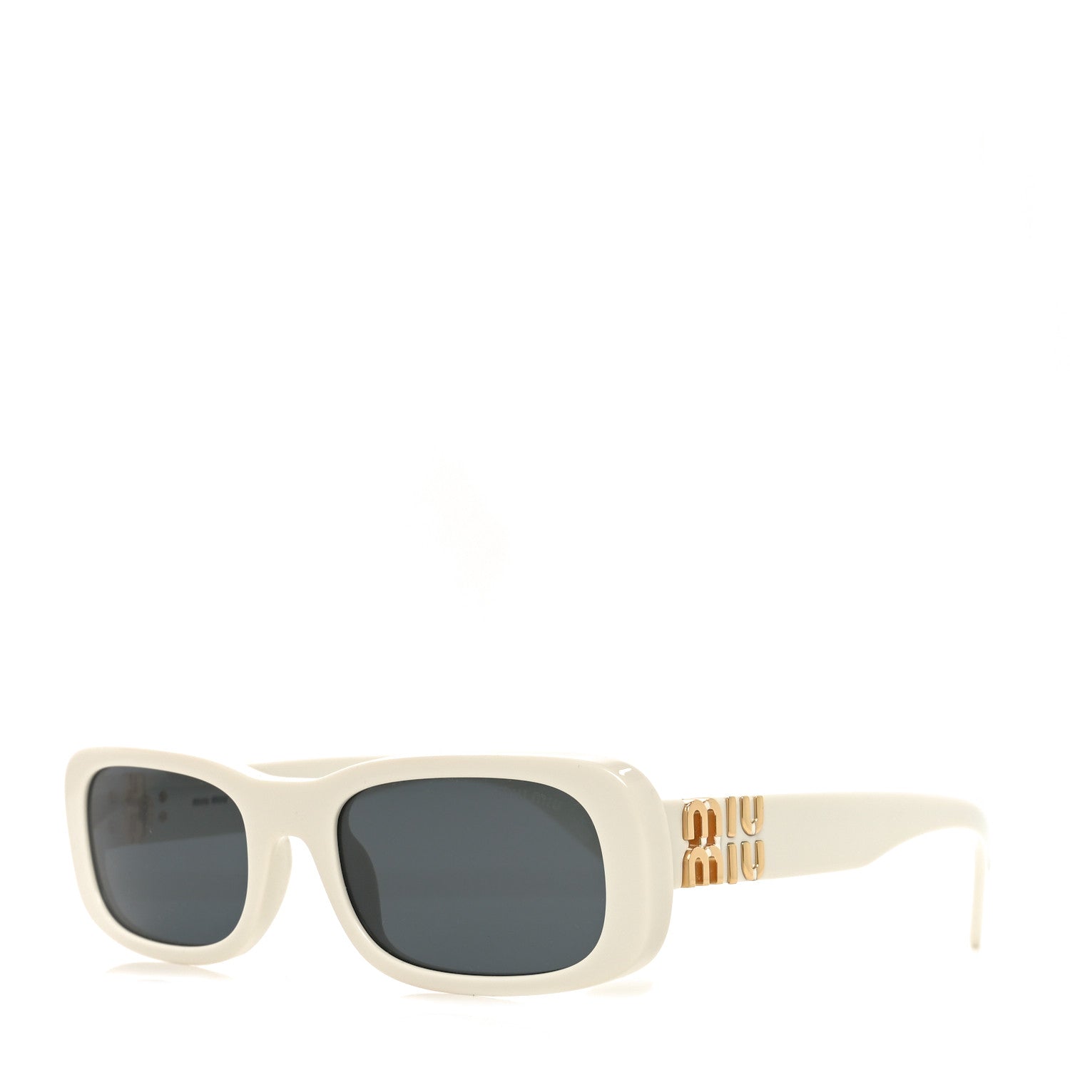 Miu Miu Rectangle Sunglasses — White SMU 08Z