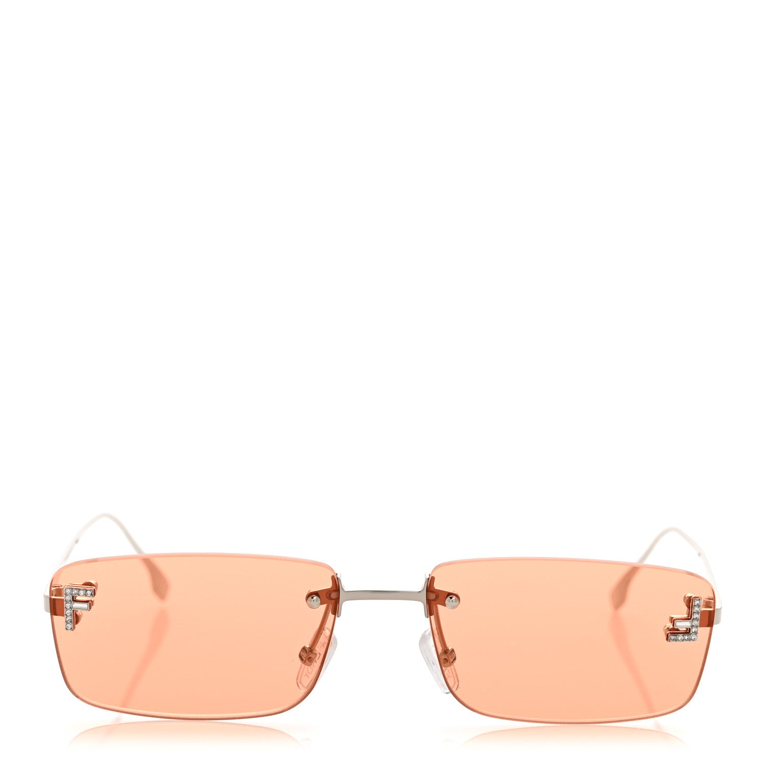Fendi Square Sunglasses — Silver