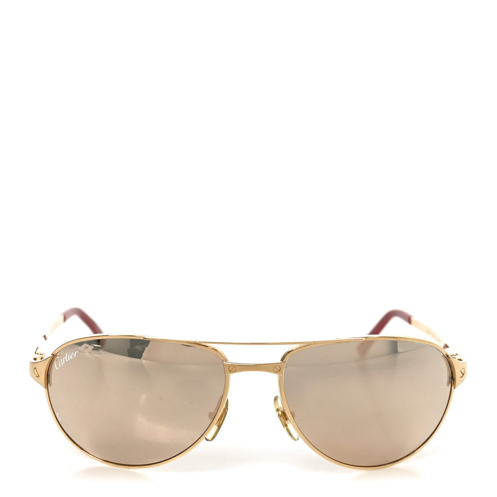 Cartier Aviator Sunglasses — Gold