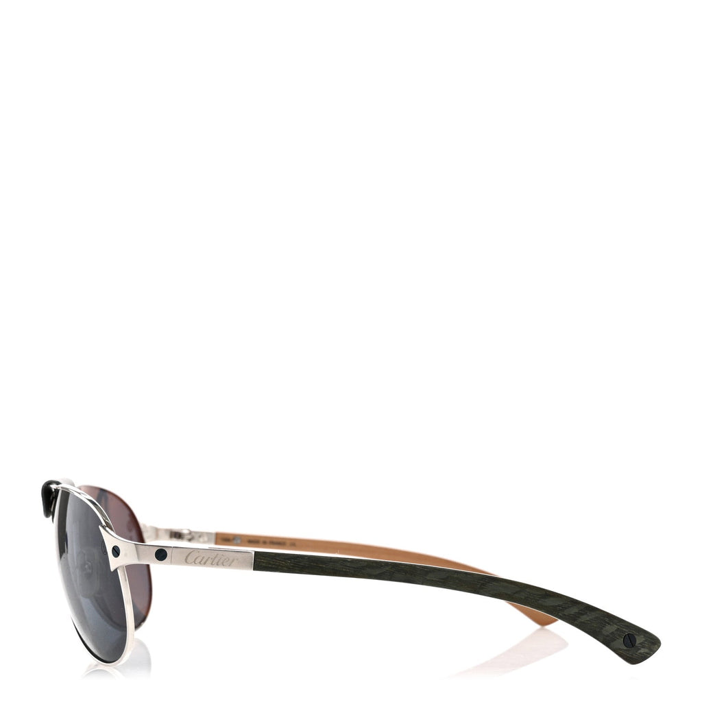 Cartier Aviator Sunglasses — Silver