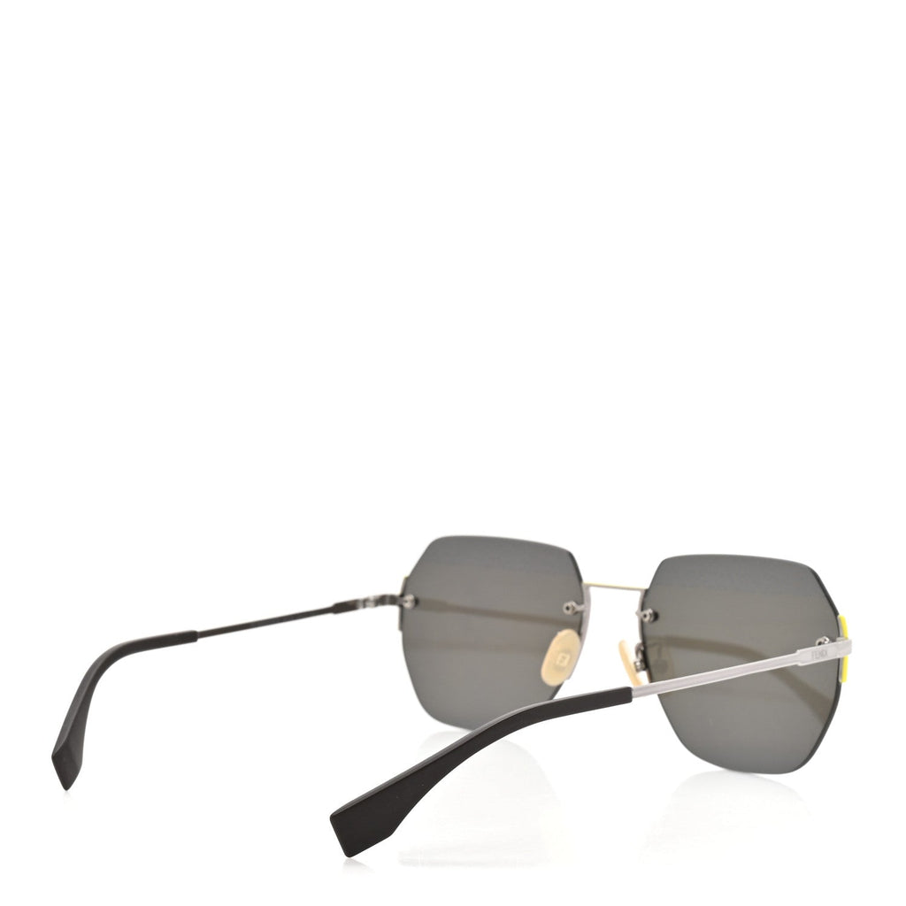 Fendi Aviator Sunglasses — Silver