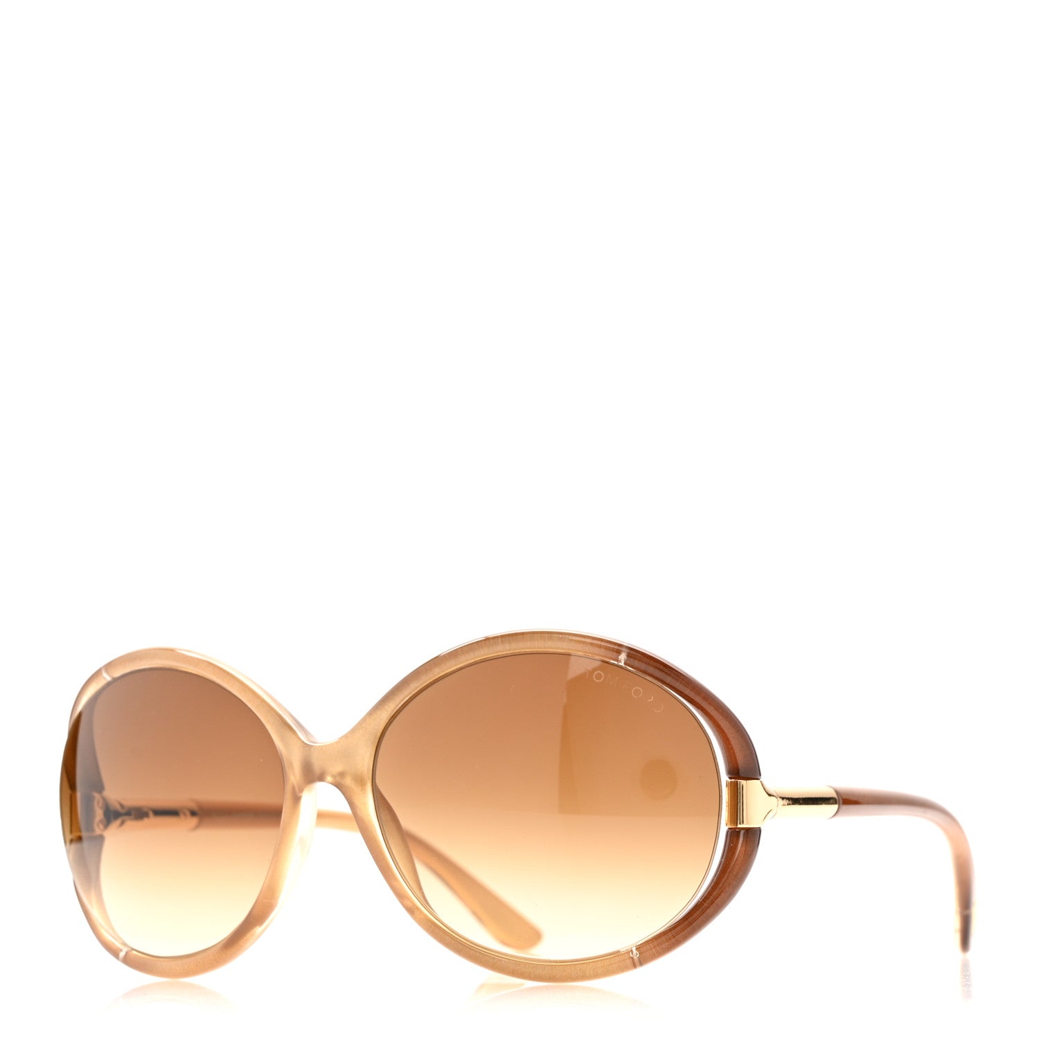 Tom Ford Round Sunglasses — Brown TF124