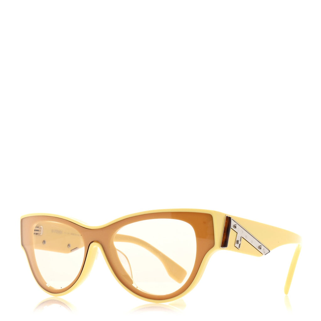 Fendi Round Sunglasses — Yellow