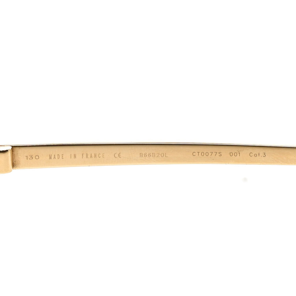 Cartier Aviator Sunglasses — Gold