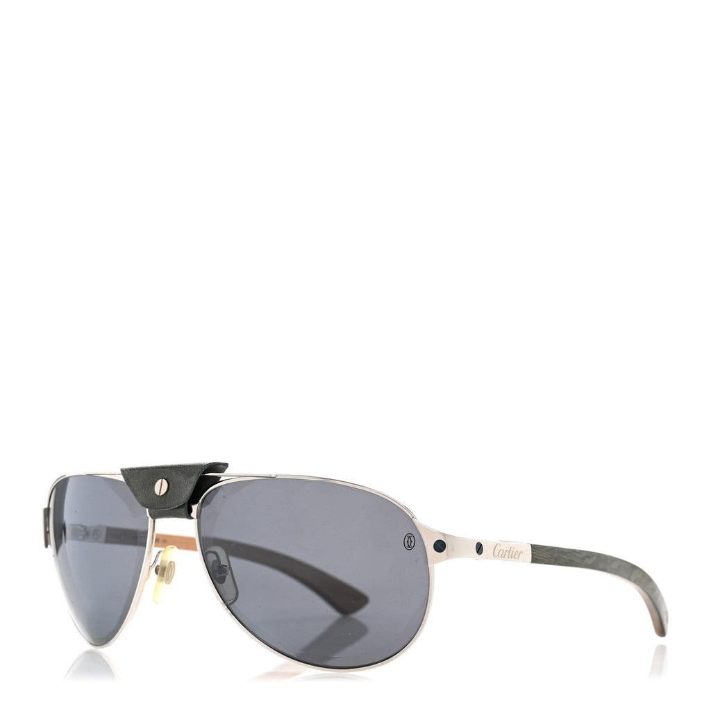 Cartier Aviator Sunglasses — Silver