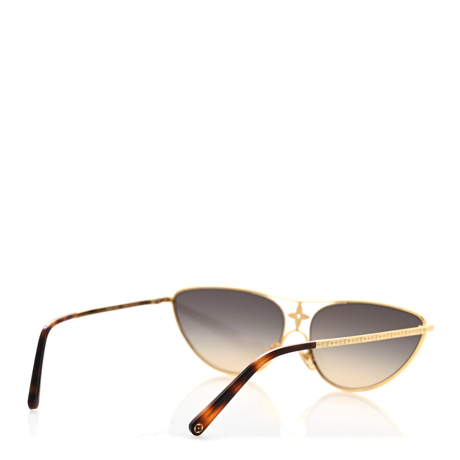 Louis Vuitton Cat-Eye Sunglasses — Gold Z1867U