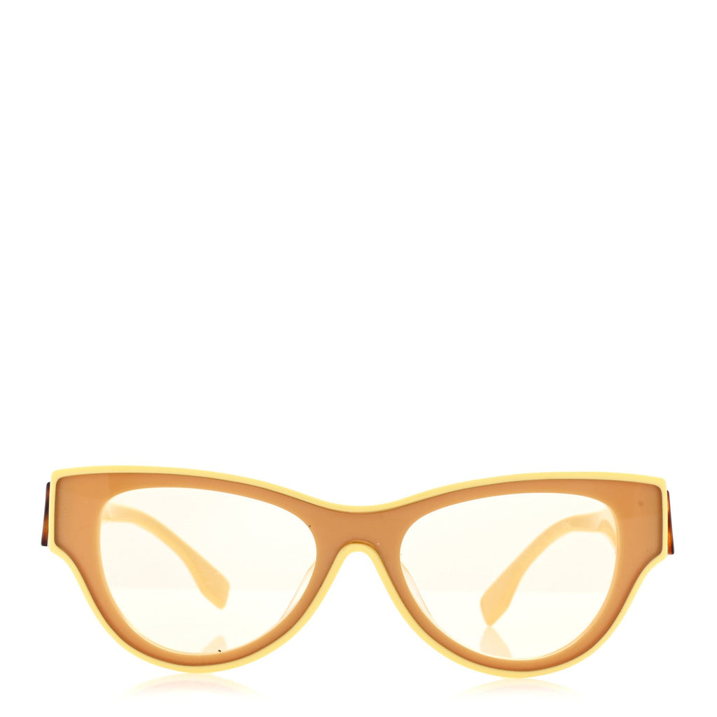 Fendi Round Sunglasses — Yellow
