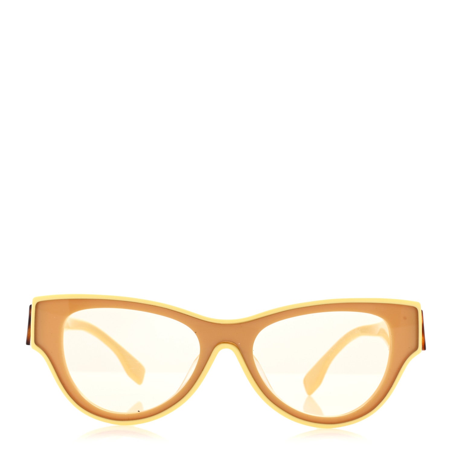 Fendi Round Sunglasses — Yellow