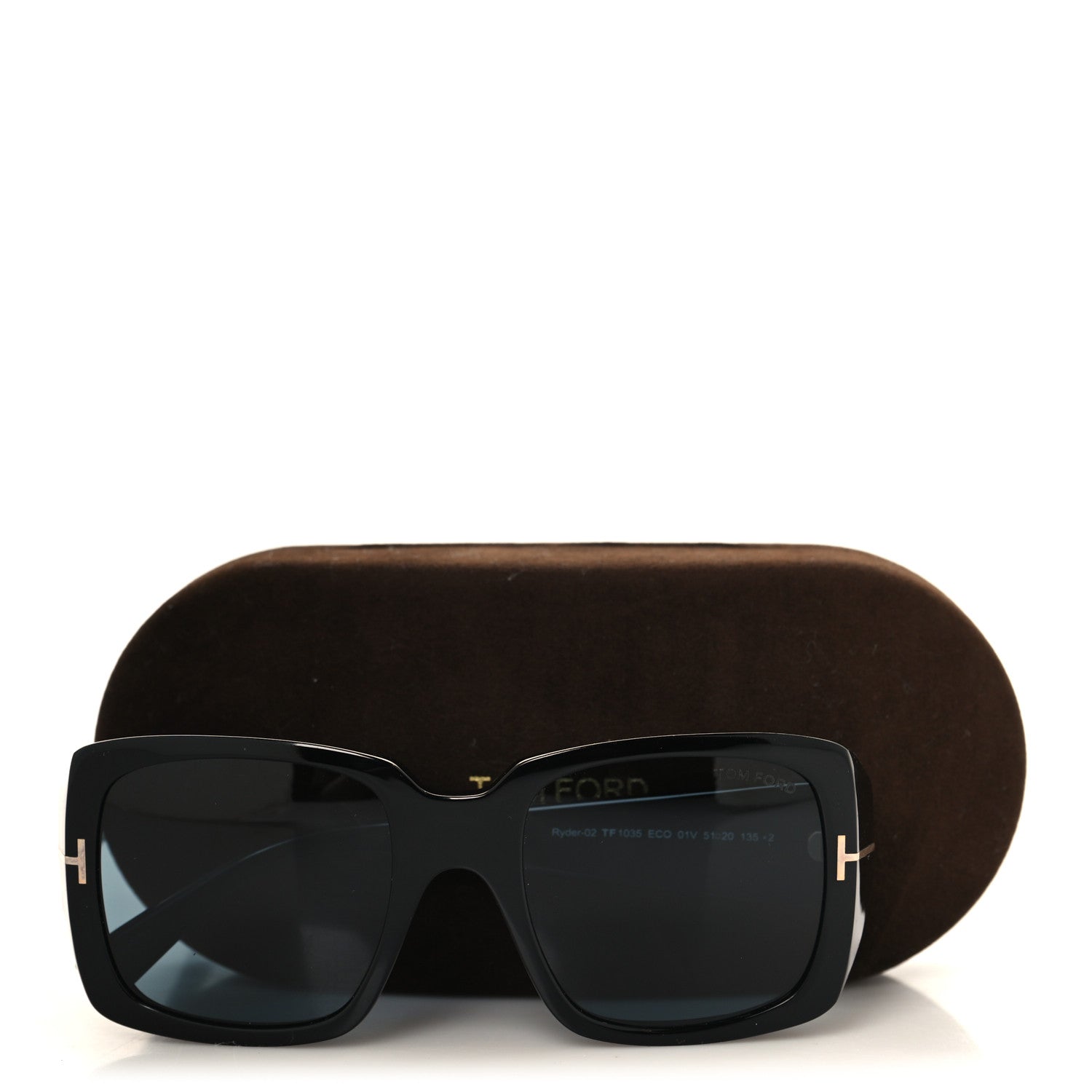 Tom Ford Square Sunglasses — Black TF1035