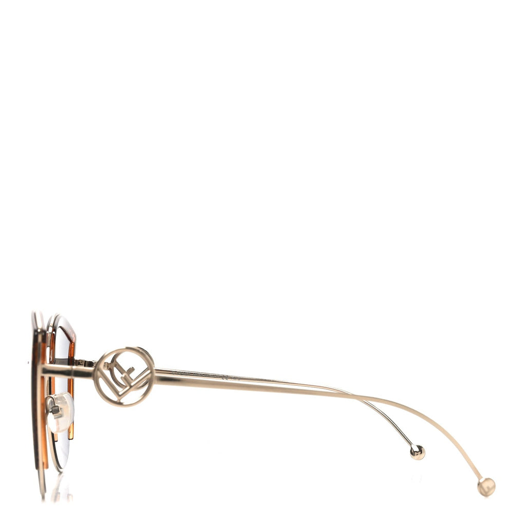 Fendi Cat-Eye Sunglasses — Gold