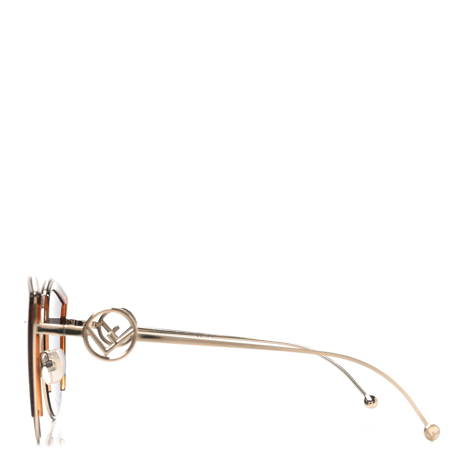 Fendi Cat-Eye Sunglasses — Gold