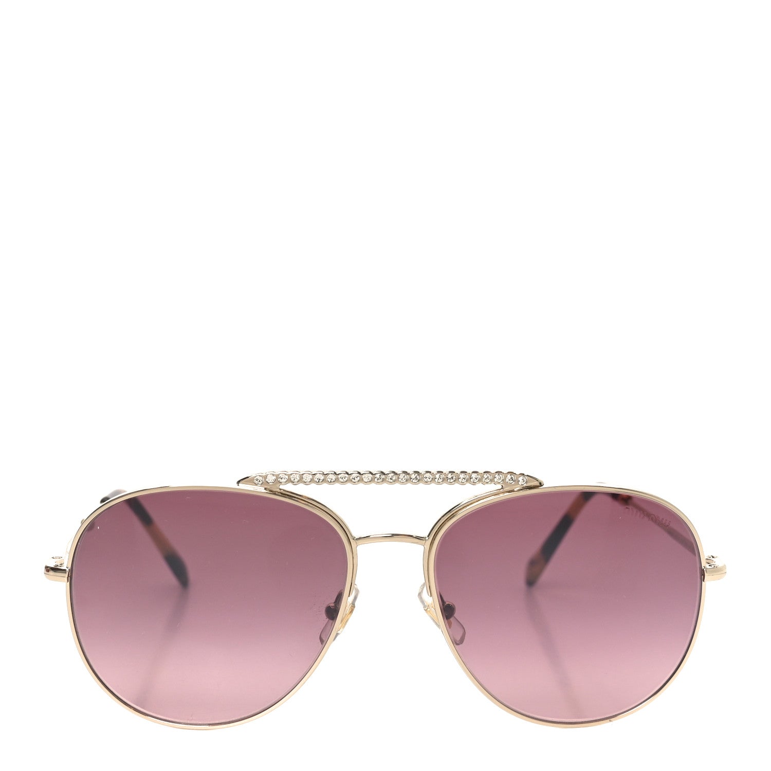 Miu Miu Aviator Sunglasses — Crystal SMU53V