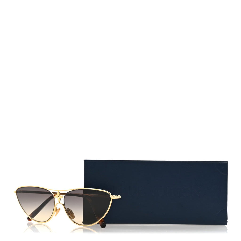 Louis Vuitton Cat-Eye Sunglasses — Gold Z1867U