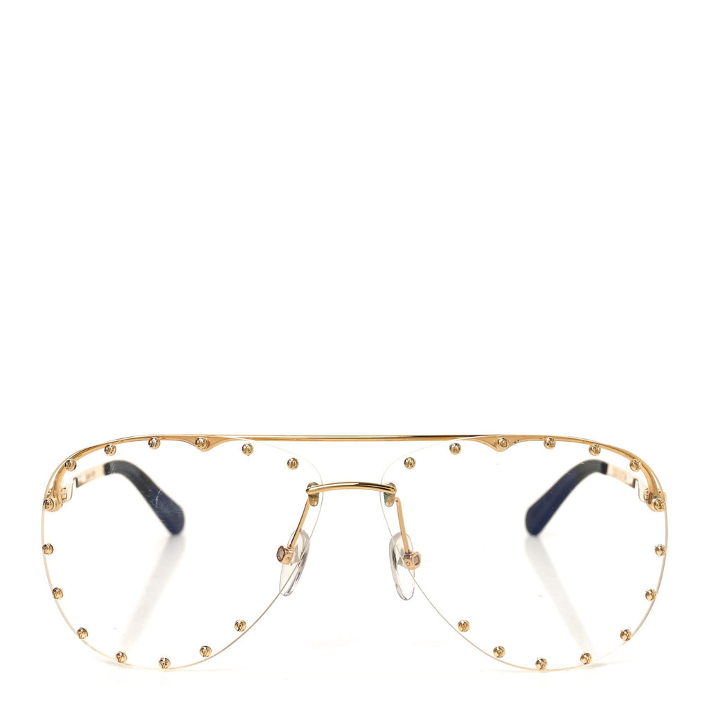 Louis Vuitton Aviator Sunglasses — Gold Z0997W