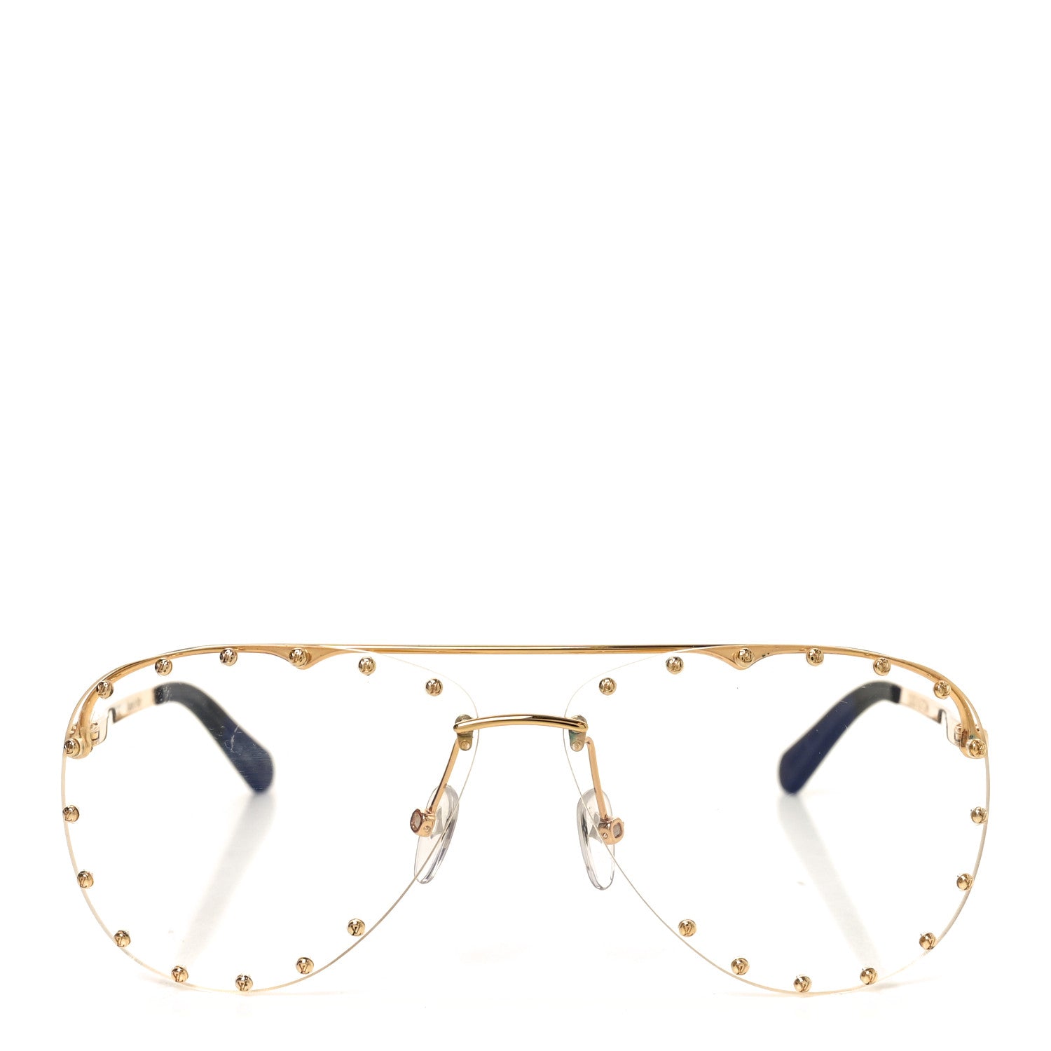Louis Vuitton Aviator Sunglasses — Gold Z0997W