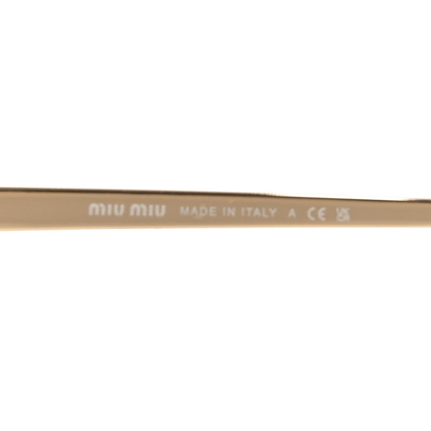 Miu Miu Rectangle Sunglasses — Gold SMU50Z