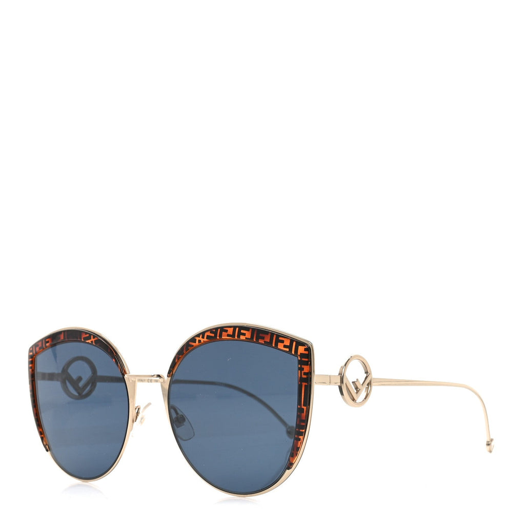 Fendi Cat-Eye Sunglasses — Gold
