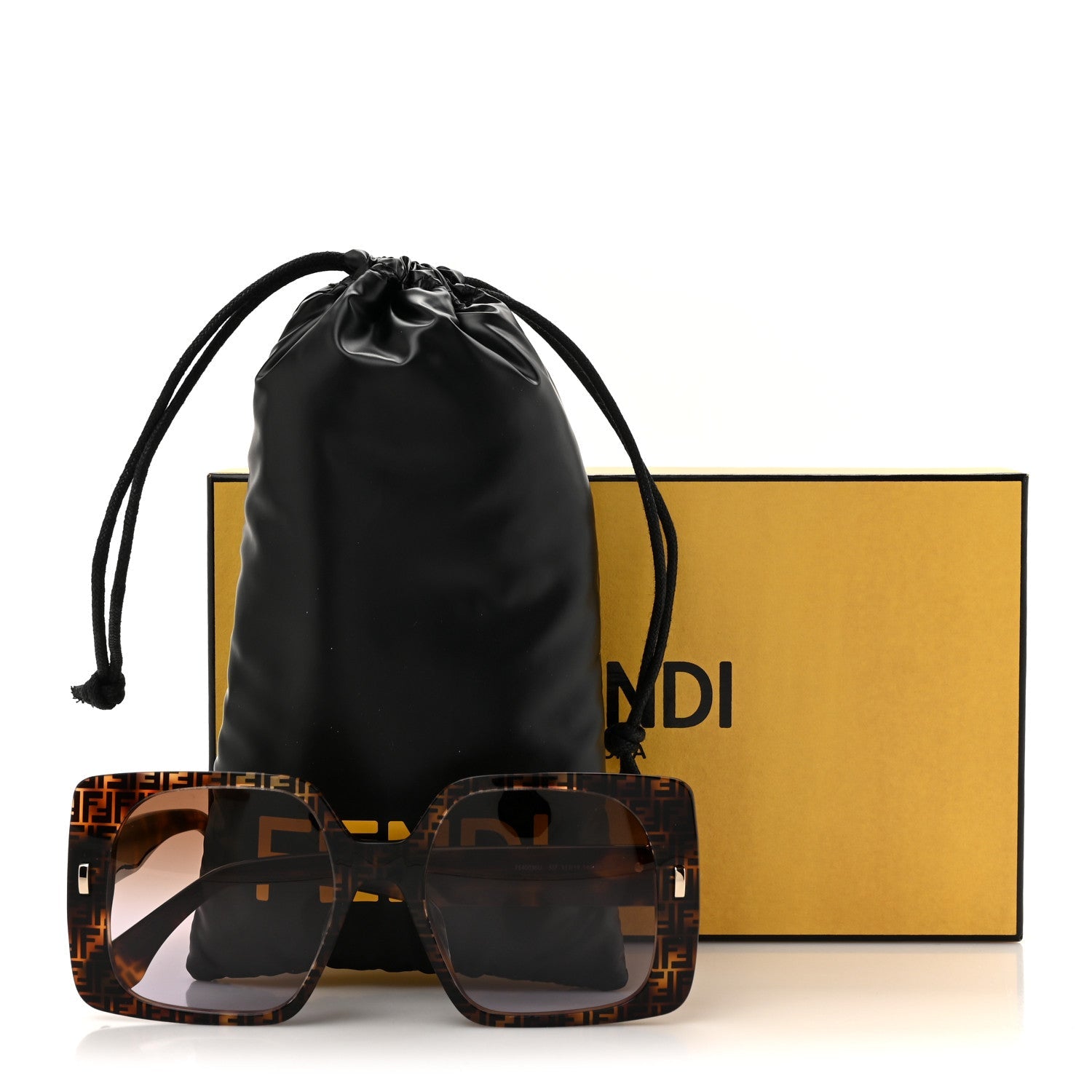 Fendi Square Sunglasses — Havana