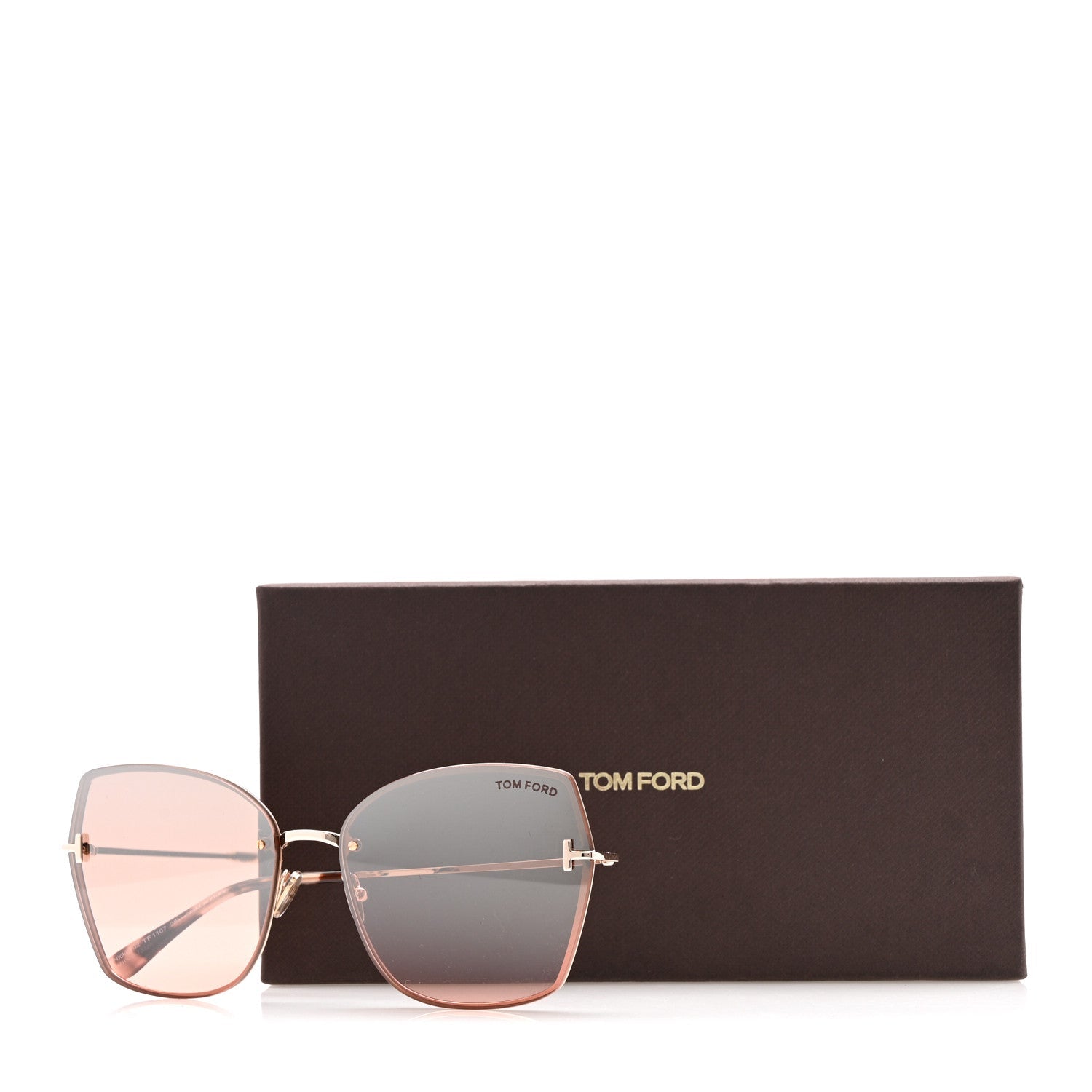 Tom Ford Square Sunglasses — Gold TF1107