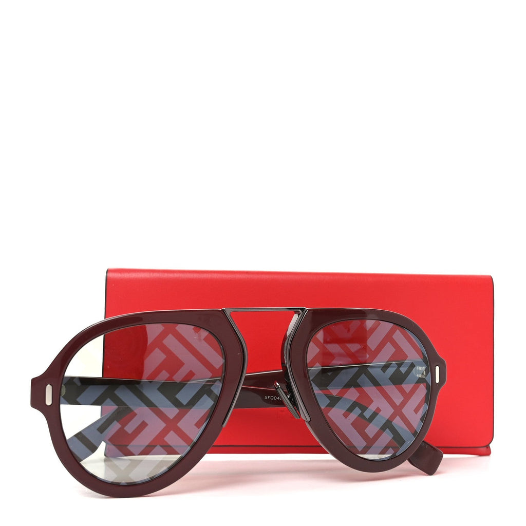 Fendi Aviator Sunglasses — Brown