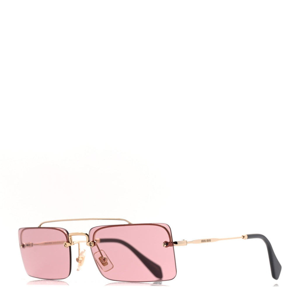 Miu Miu Rectangle Sunglasses — Pink SMU 59T