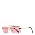 Miu Miu Rectangle Sunglasses — Pink SMU 59T