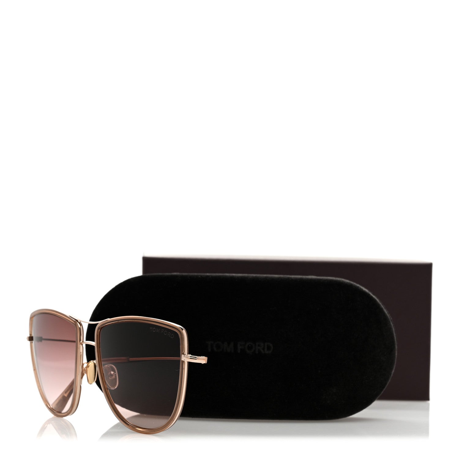 Tom Ford Square Sunglasses — Gold TF759
