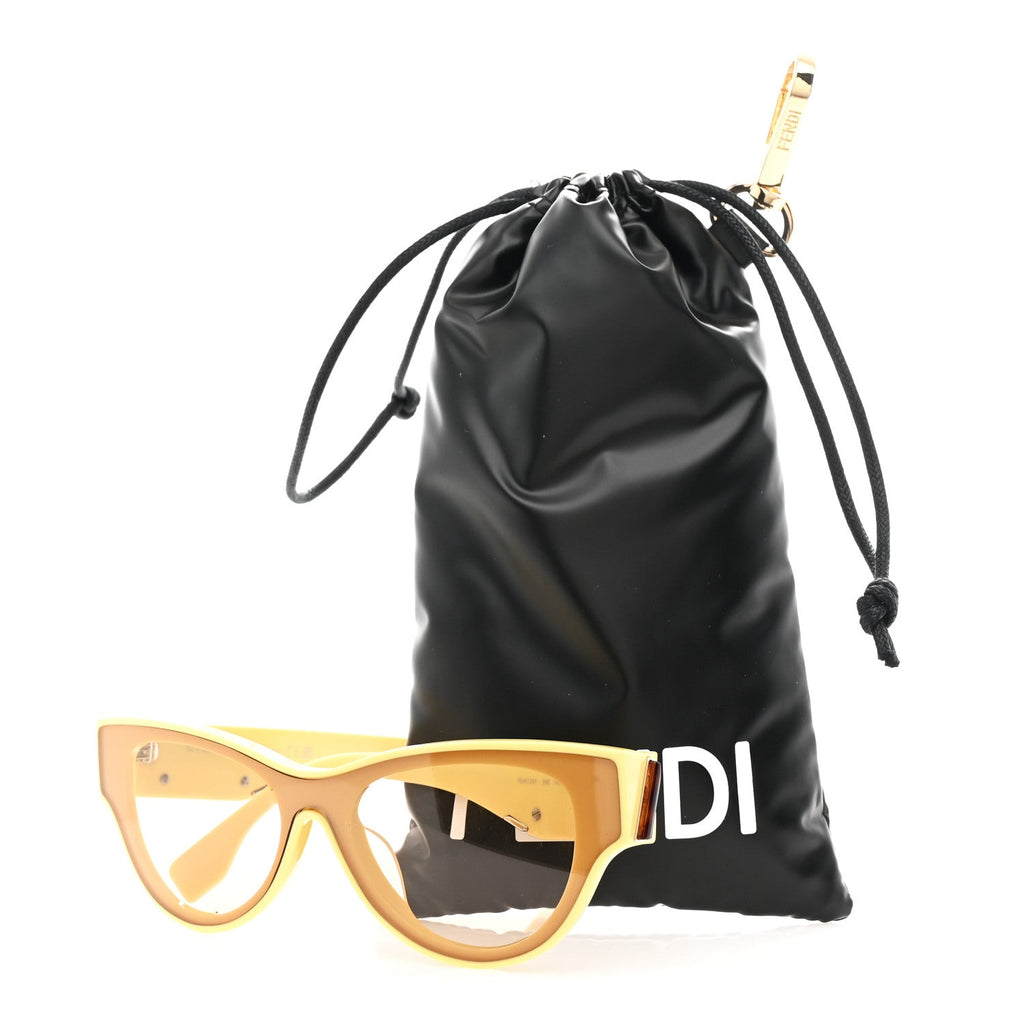 Fendi Round Sunglasses — Yellow