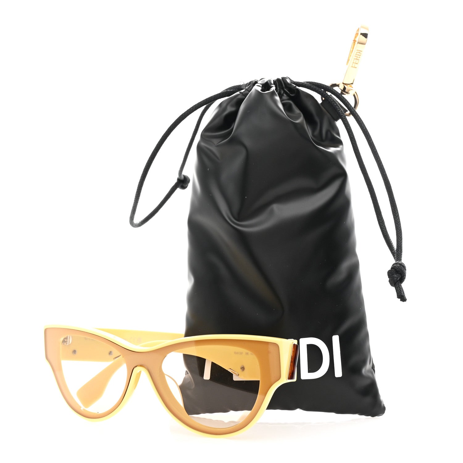 Fendi Round Sunglasses — Yellow