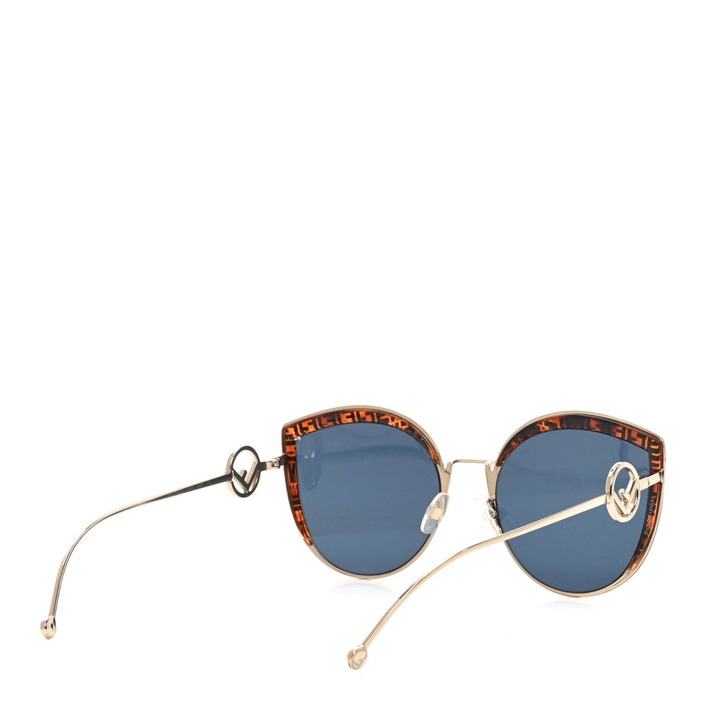Fendi Cat-Eye Sunglasses — Gold