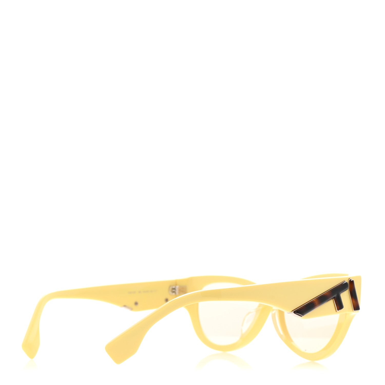 Fendi Round Sunglasses — Yellow