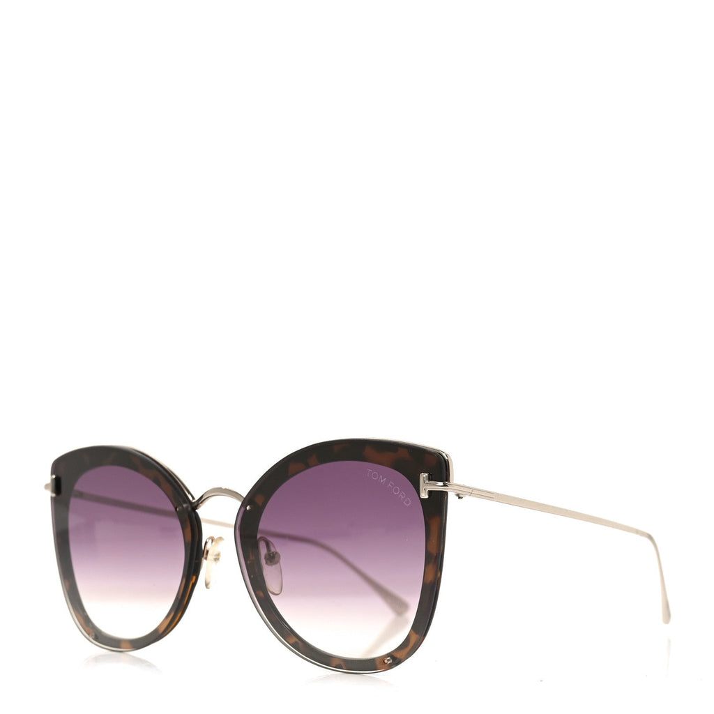 Tom Ford Cat-Eye Sunglasses — Havana TF657