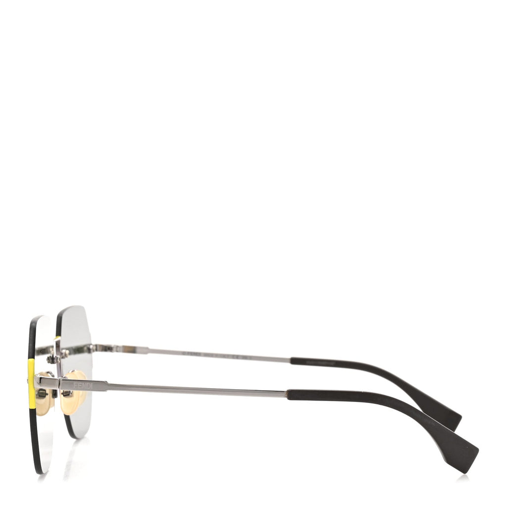 Fendi Aviator Sunglasses — Silver