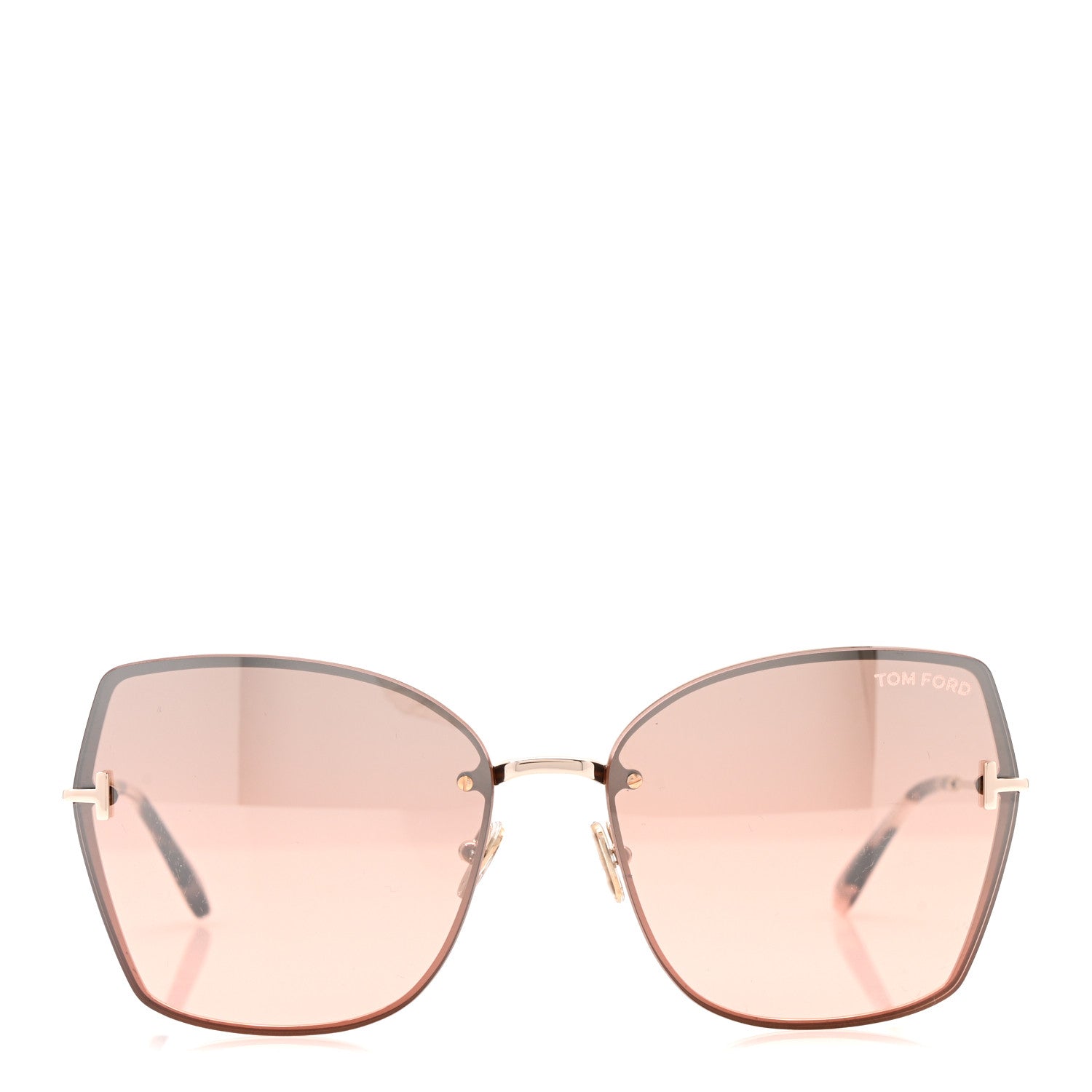 Tom Ford Square Sunglasses — Gold TF1107
