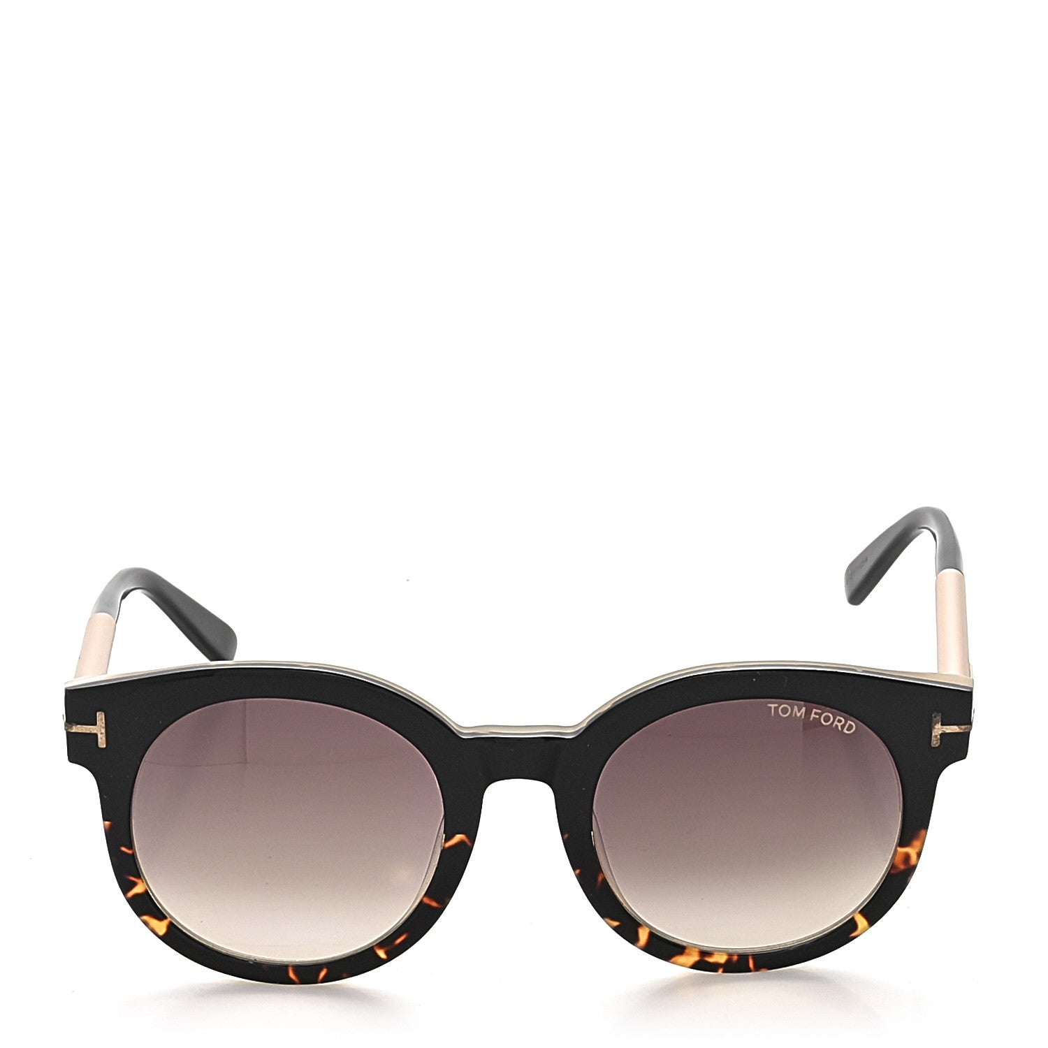 Tom Ford Round Sunglasses — Tortoise TF435