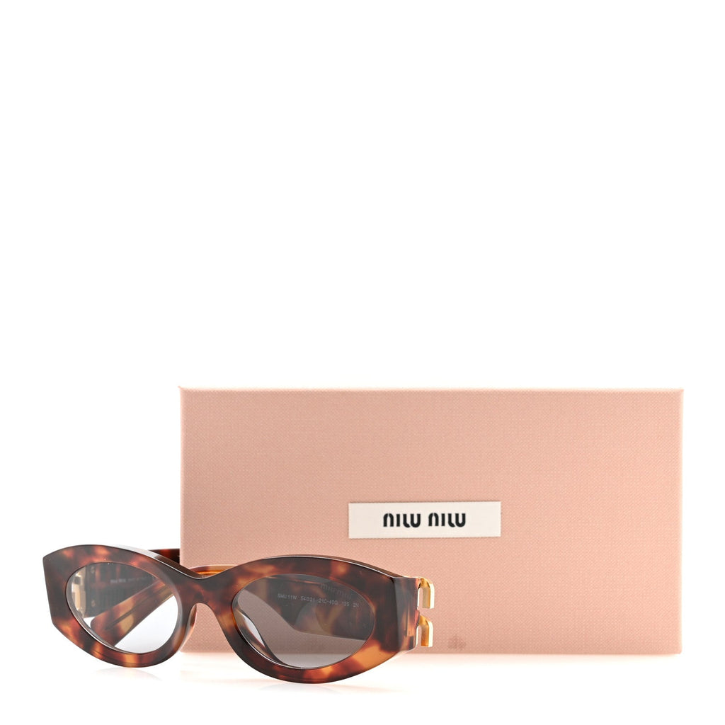 Miu Miu Oval Sunglasses — Havana SMU11W