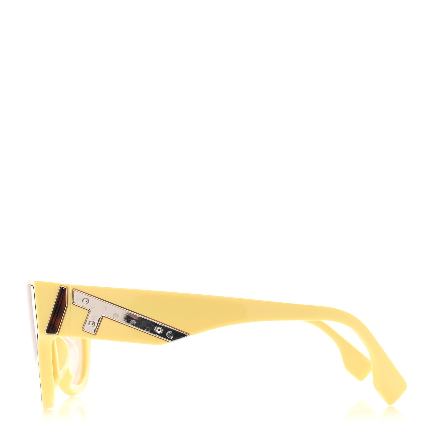 Fendi Round Sunglasses — Yellow