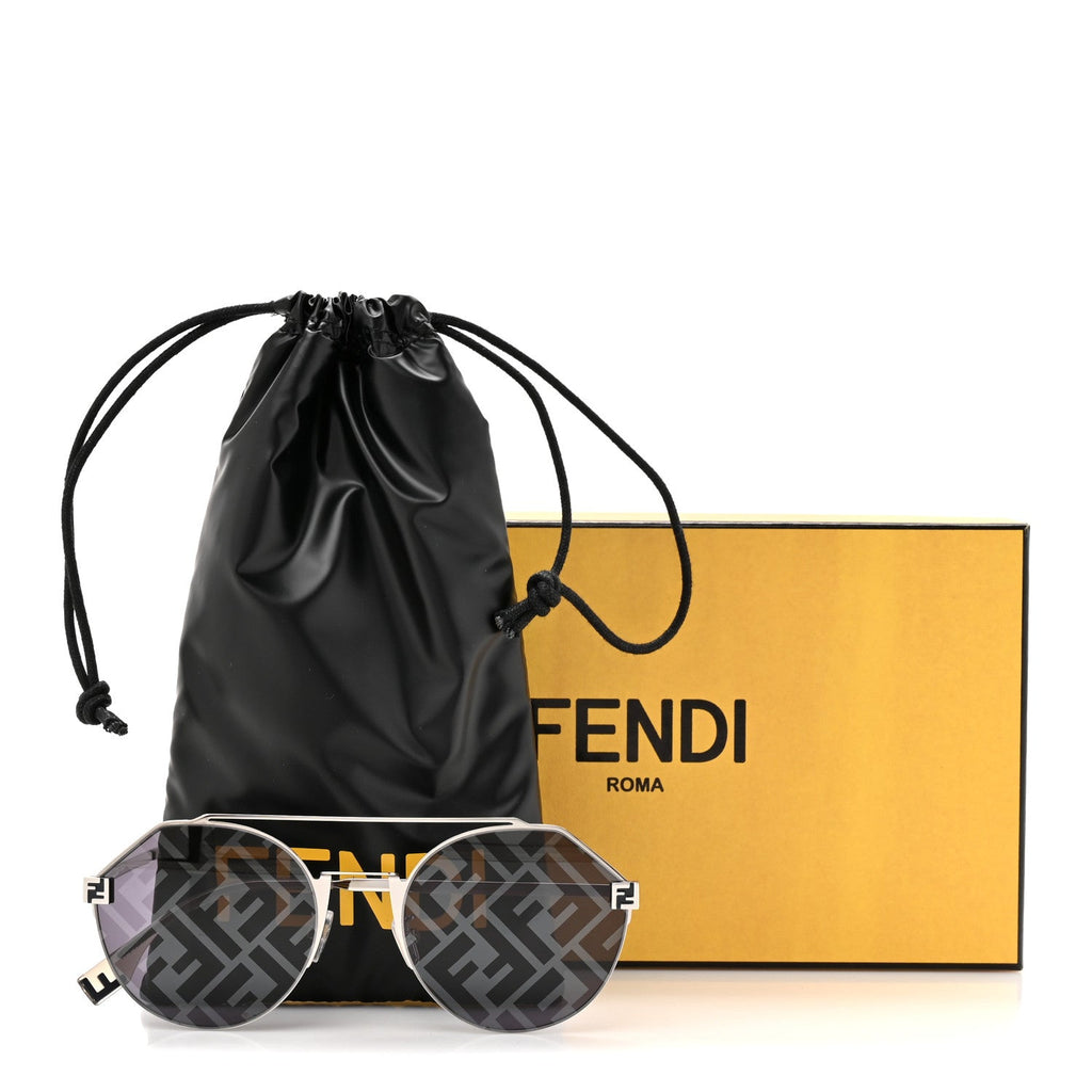 Fendi Aviator Sunglasses — Grey