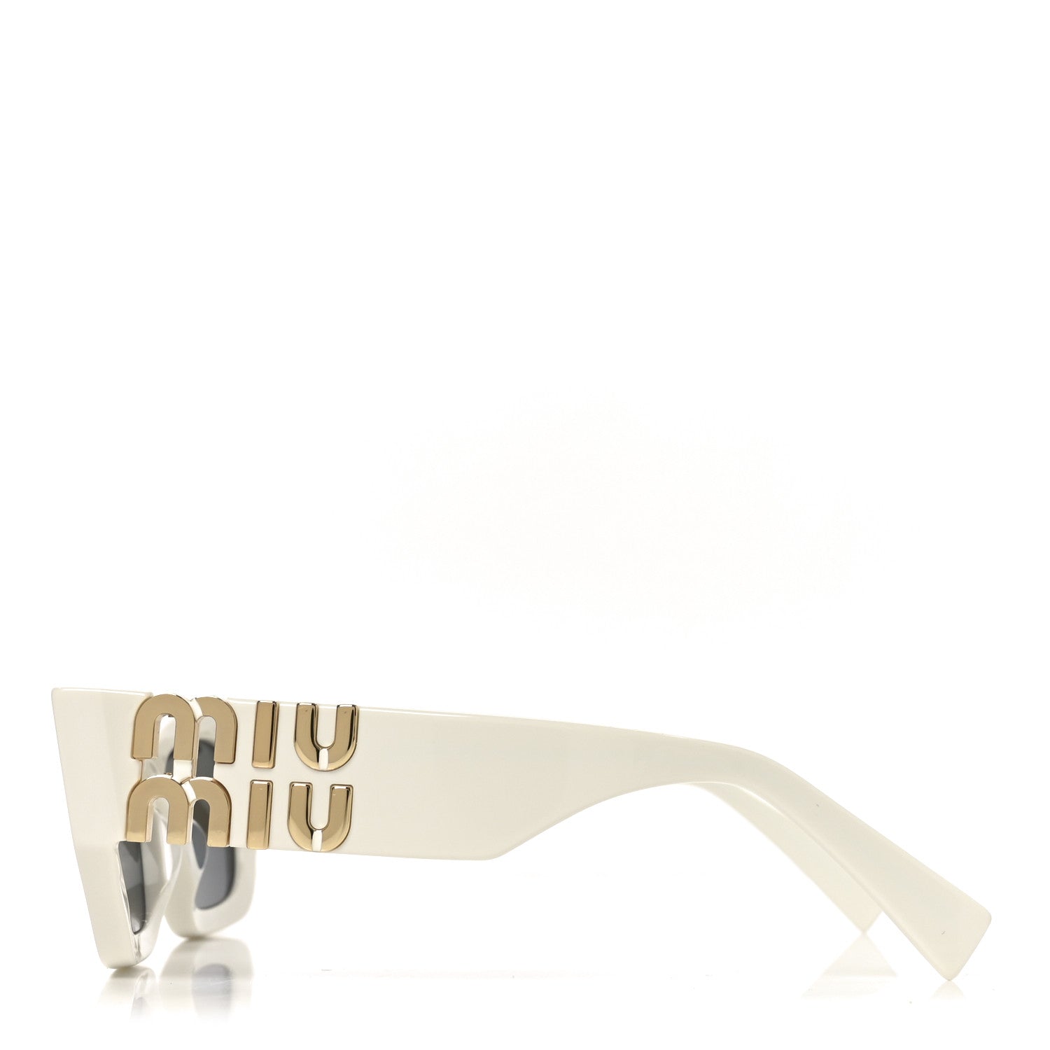Miu Miu Rectangle Sunglasses — White SMU 09W