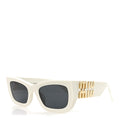 Miu Miu Rectangle Sunglasses — White SMU 09W