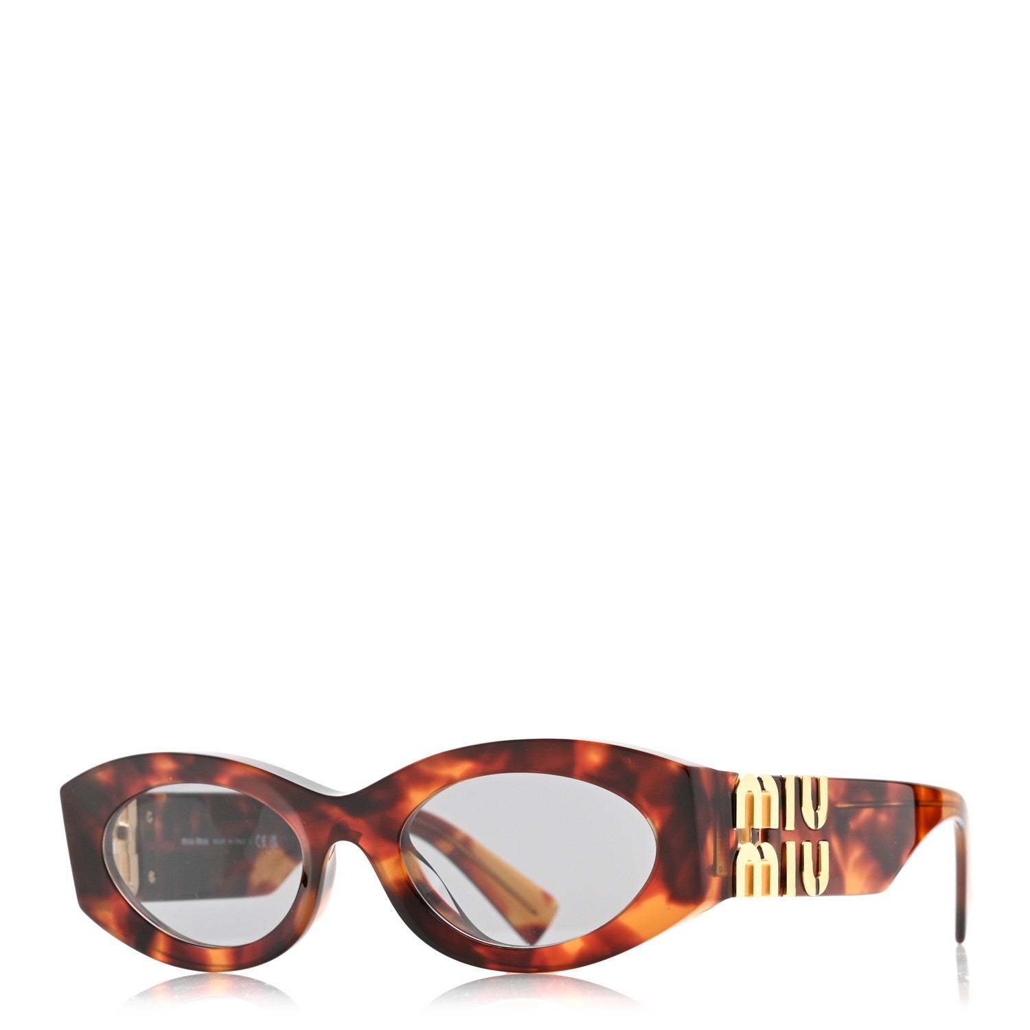 Miu Miu Oval Sunglasses — Havana SMU11W
