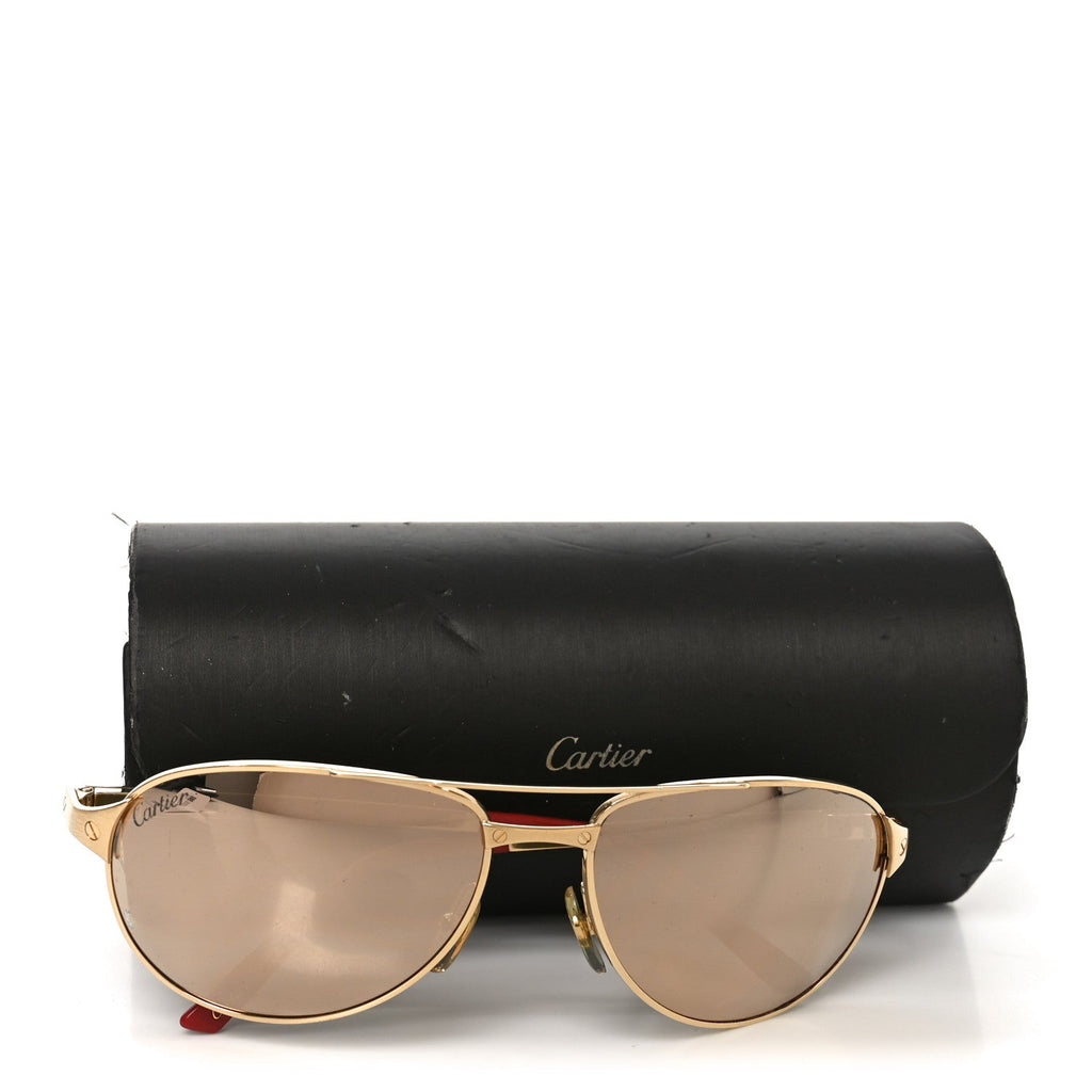 Cartier Aviator Sunglasses — Gold