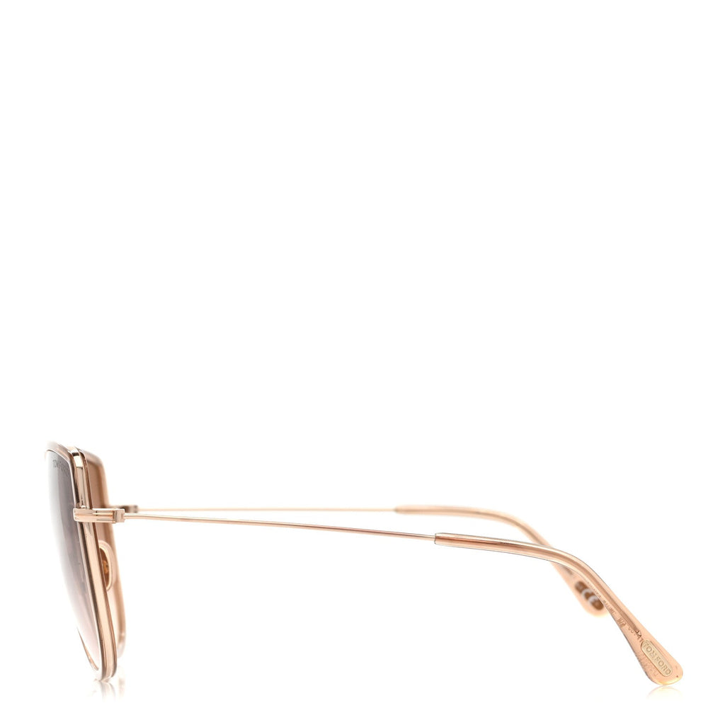 Tom Ford Square Sunglasses — Gold TF759
