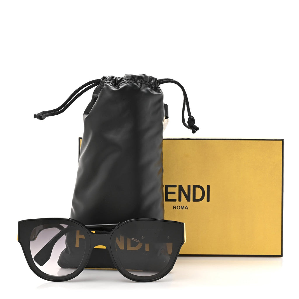 Fendi Cat-Eye Sunglasses — Black