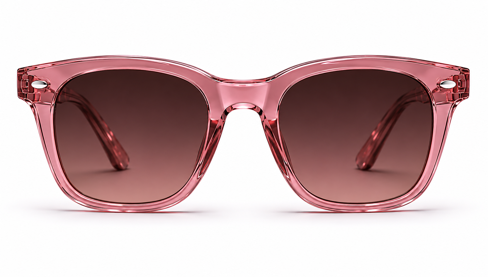 Zelvani Dark Pink Clear Glasses