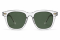 Zelvani Clear Dark Green Tint Glasses