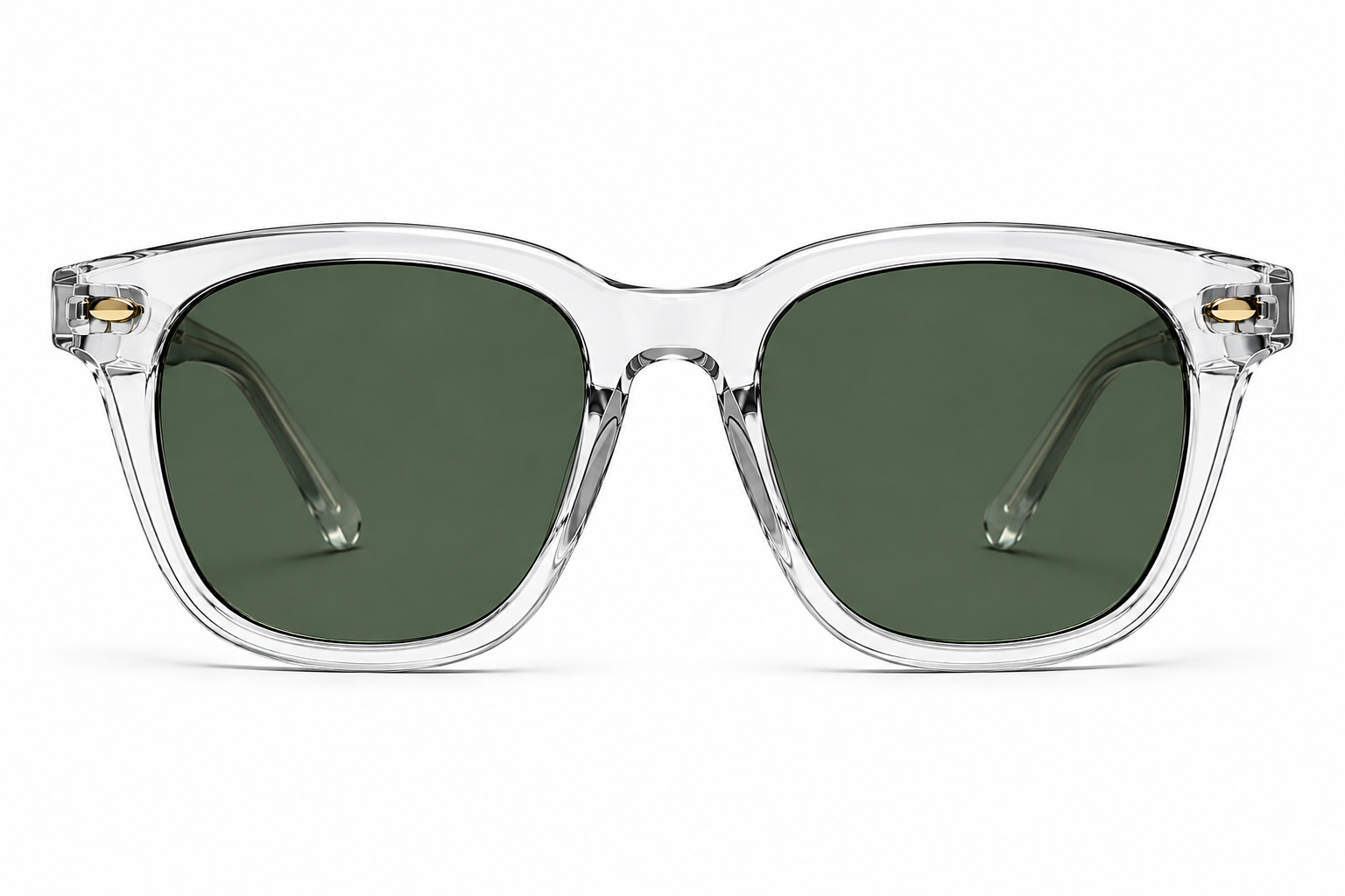 Zelvani Clear Dark Green Tint Glasses
